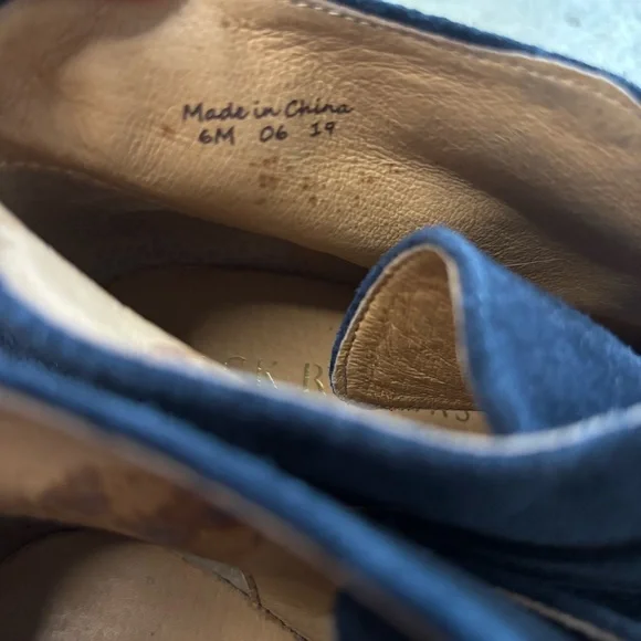 Jack Rogers size 6 Navy blue Suede Wedge Ankle Boots - Picture 7 of 8